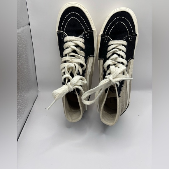 Vans Sk8-Hi Canvas Unisex Black / Beige Shoes Sz M 4.5 W 6 - Picture 13 of 13